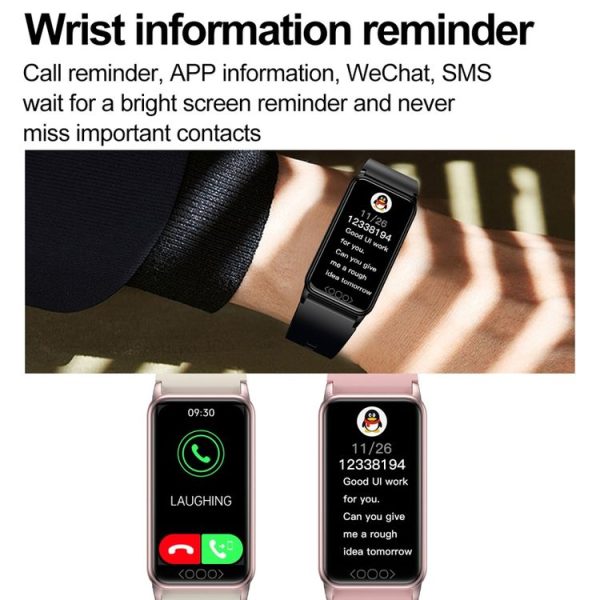 Uric Acid Blood Lipid Noninvasive Blood Sugar Heart Rate Oxygen Temperature Monitoring Smart Healthy Sports Bracelet (Black) - Image 16