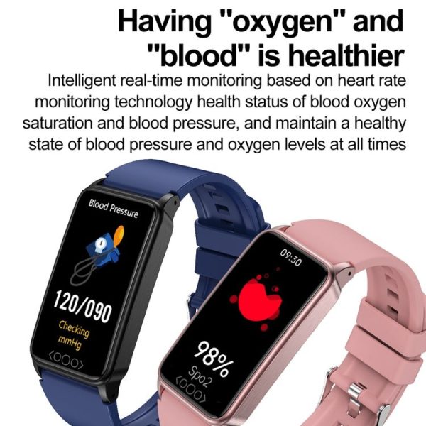 Uric Acid Blood Lipid Noninvasive Blood Sugar Heart Rate Oxygen Temperature Monitoring Smart Healthy Sports Bracelet (Black) - Image 6