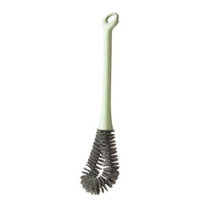 Household Long Handle Cup Brush Breaker Milk Bottle Cleaning Brushes (Green)