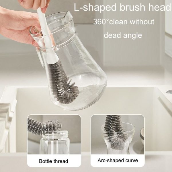 Household Long Handle Cup Brush Breaker Milk Bottle Cleaning Brushes (Green) - Image 6