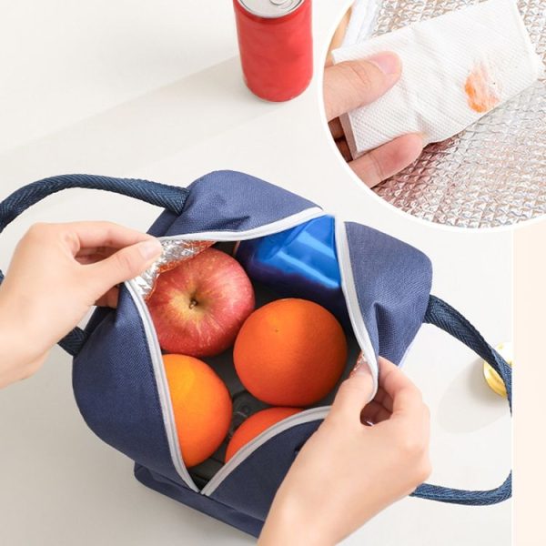3D Cartoon Pattern Lunch Box Bag Large Capacity Handheld Insulation Bag (Yellow) - Image 5