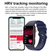 Smart Watch Ring ECG Temperature Heart Rate Blood Pressure Health Bluetooth Talking Watch, Color: Black Silicone - Image 13