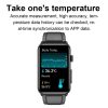 Smart Watch Ring ECG Temperature Heart Rate Blood Pressure Health Bluetooth Talking Watch, Color: Black Silicone - Image 6