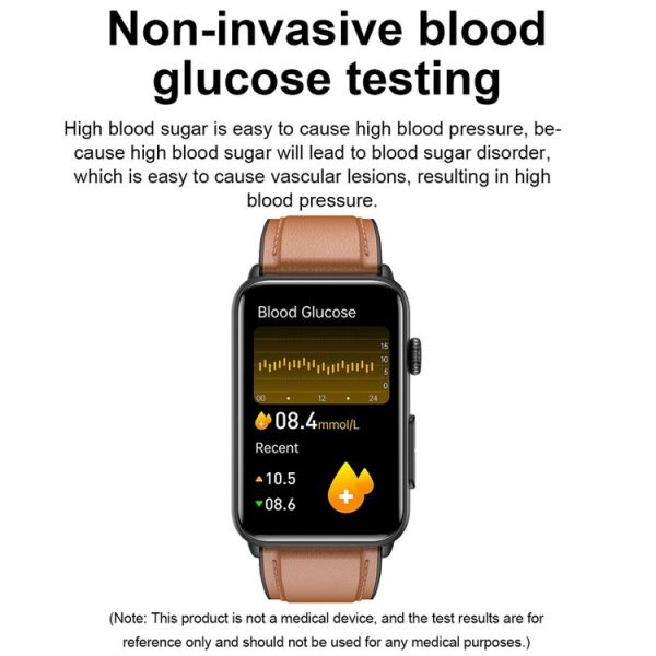 Smart Watch Ring ECG Temperature Heart Rate Blood Pressure Health Bluetooth Talking Watch, Color: Black Silicone - Image 9