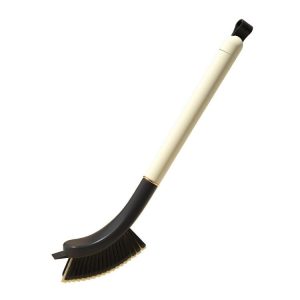Kitchen 3 In 1 Long Handle Crevice Brush Household Bathroom Cleaning Brush (Milk White)