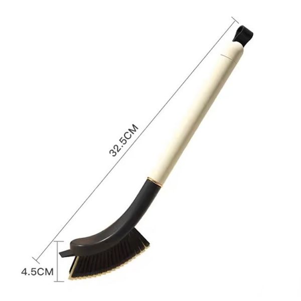 Kitchen 3 In 1 Long Handle Crevice Brush Household Bathroom Cleaning Brush (Milk White) - Image 3