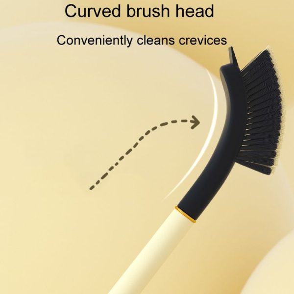 Kitchen 3 In 1 Long Handle Crevice Brush Household Bathroom Cleaning Brush (Milk White) - Image 5