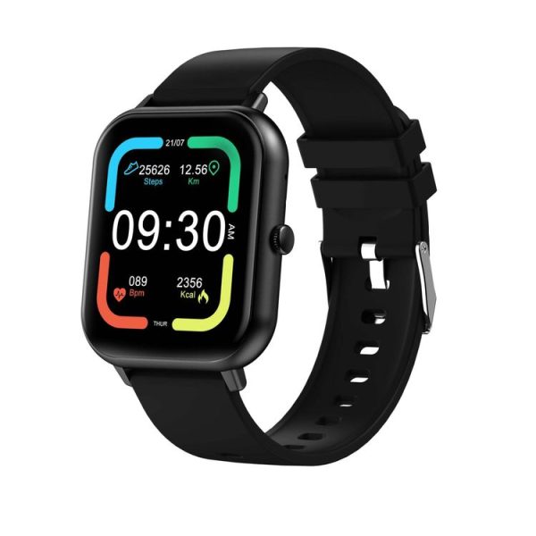 1.83 inch Touch Screen AI Voice Heart Rate / Blood Oxygen / Blood Pressure / Sleep Monitoring Bluetooth Smartwatch (Black)
