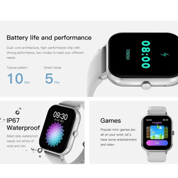 1.83 inch Touch Screen AI Voice Heart Rate / Blood Oxygen / Blood Pressure / Sleep Monitoring Bluetooth Smartwatch (Black) - Image 8