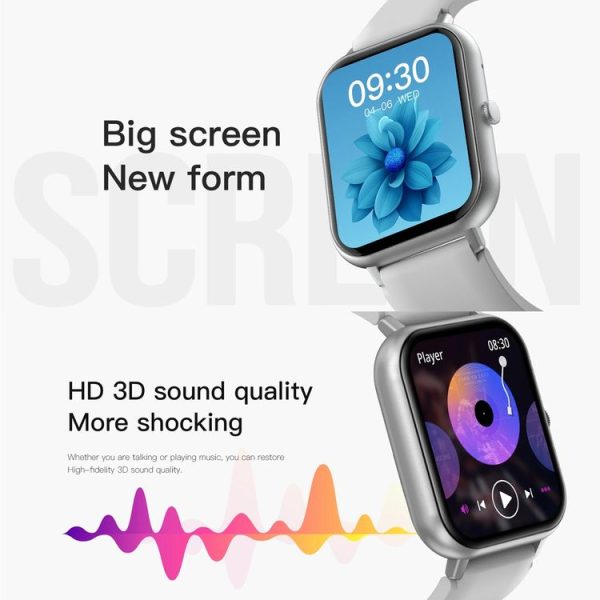 1.83 inch Touch Screen AI Voice Heart Rate / Blood Oxygen / Blood Pressure / Sleep Monitoring Bluetooth Smartwatch (Black) - Image 9