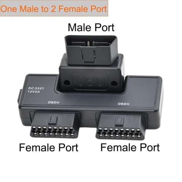 H015 OBD2 Automotive Universal 16Pin 1 To 2 Adapter - Image 5