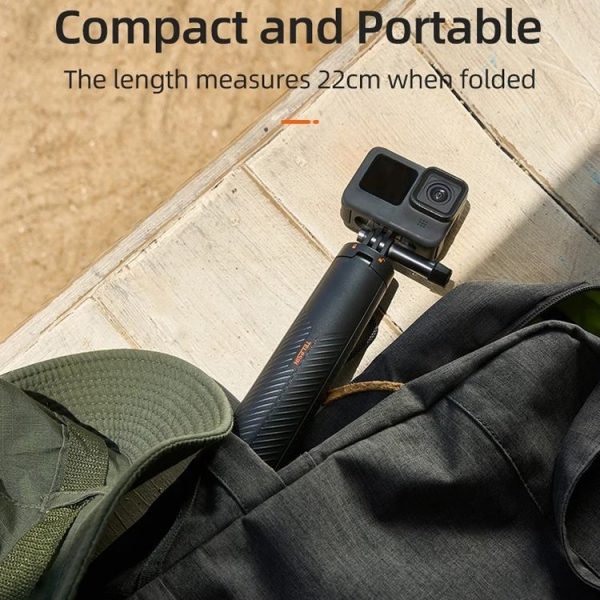 TELESIN 61cm Underwater Buoyancy Bar Retractable Selfie Stick Tripod For GoPro Insta360 DJI OSMO Action Camera - Image 6