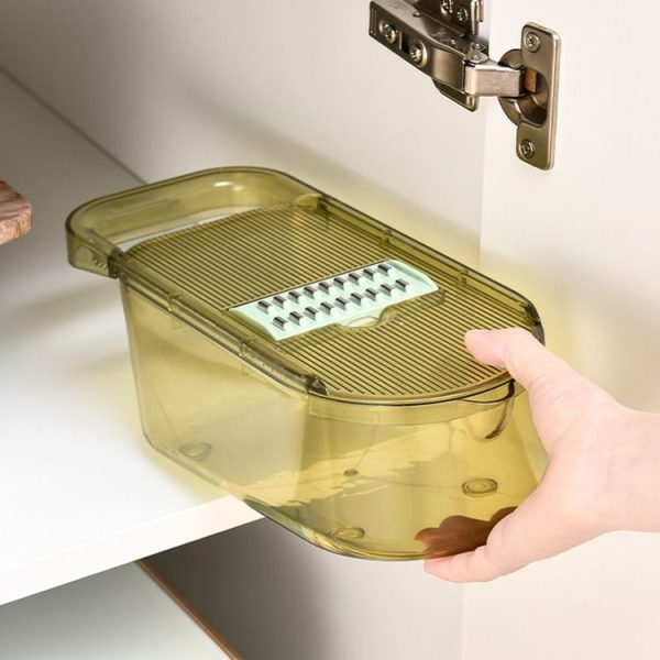 Kitchen Fruit Vegetable Shredder With Hand Guard Potato Cucumber Slicing Shredding Cutter, Style: 3 Blades Set - Image 12