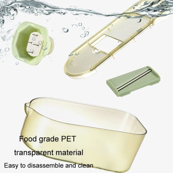 Kitchen Fruit Vegetable Shredder With Hand Guard Potato Cucumber Slicing Shredding Cutter, Style: 3 Blades Set - Image 8