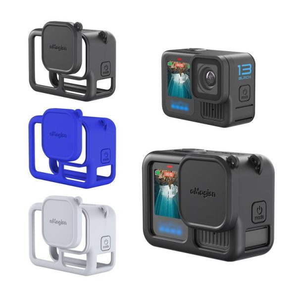 GoPro HERO13 Black AMagisn Silicone Case Protective Cover (Black) - Image 3