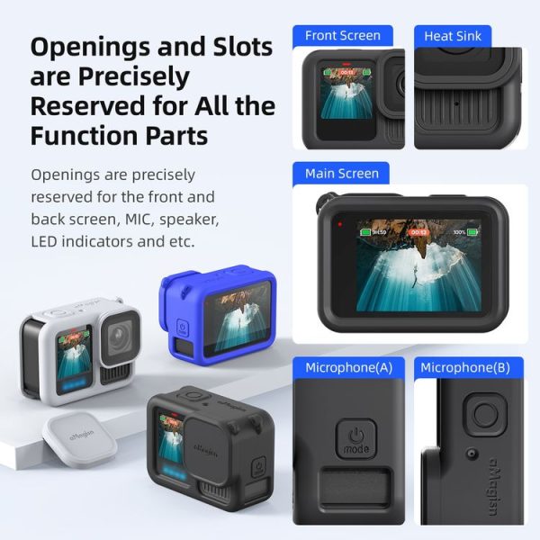 GoPro HERO13 Black AMagisn Silicone Case Protective Cover (Black) - Image 5