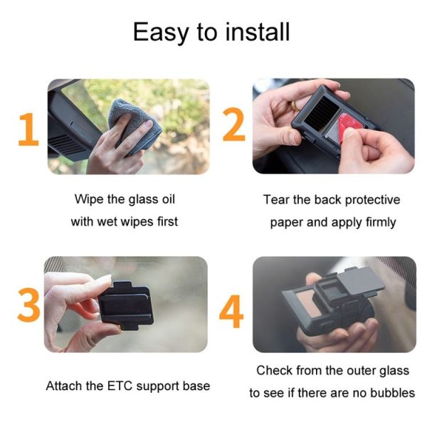 Automotive Removable ETC Slide Bracket Car Anti-Drop Holder, Color: Black - Image 7