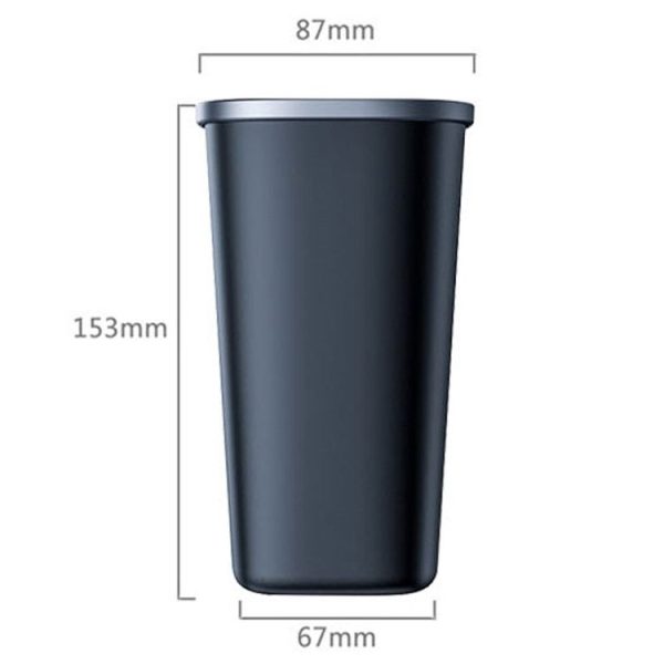 Simple Car Trash Can Automobile Storage Bin With Trash Bag (Black) - Image 3