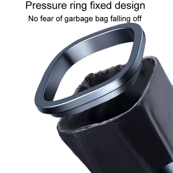 Simple Car Trash Can Automobile Storage Bin With Trash Bag (Black) - Image 4