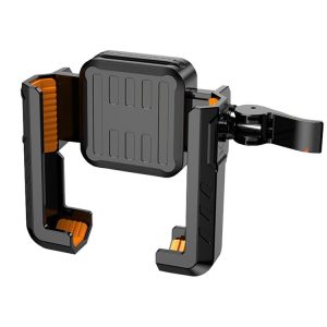 YYS-615 Motorcycle Bicycle Semi-Wrapped Riding Navigation Cell Phone Holder (Black+Orange)