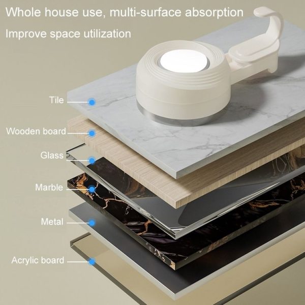 Rotating Suction Cup Hook Wall Mounted Towel Sucker Hooks Reusable Shower Hanger (Cream) - Image 7