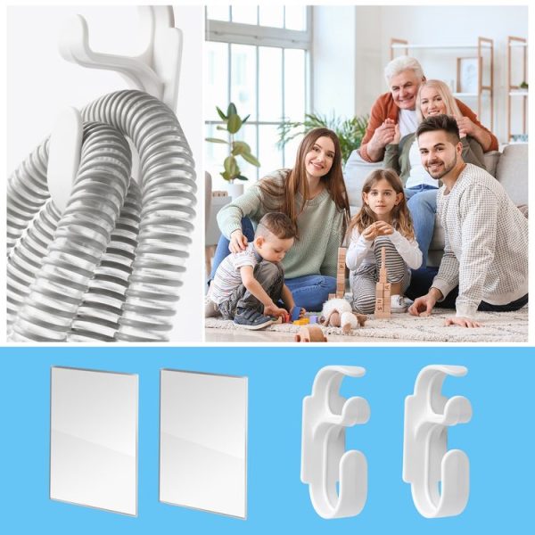 ABS Plastic Hooks Self-adhesive Ventilator Line Hook (White) - Image 5
