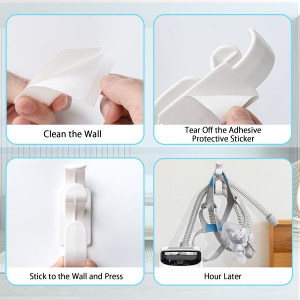 ABS Plastic Hooks Self-adhesive Ventilator Line Hook (White) - Image 6