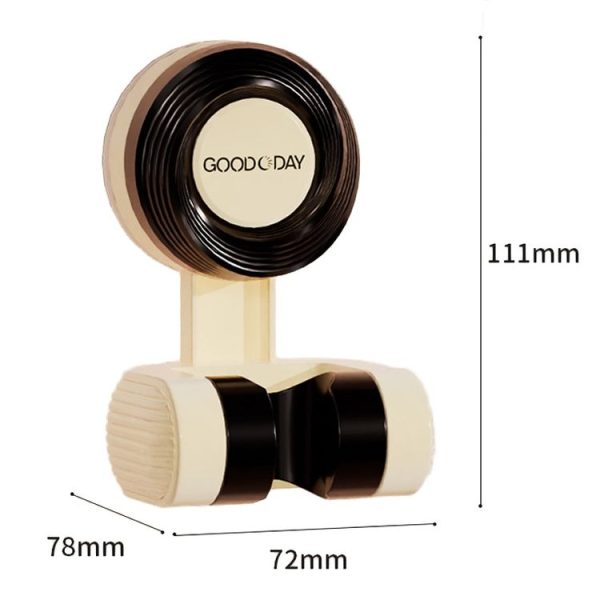 Suction Cup Shower Bracket Bathroom Swivel Adsorption Adjustable Shower Sprayer Holder (Cream) - Image 3
