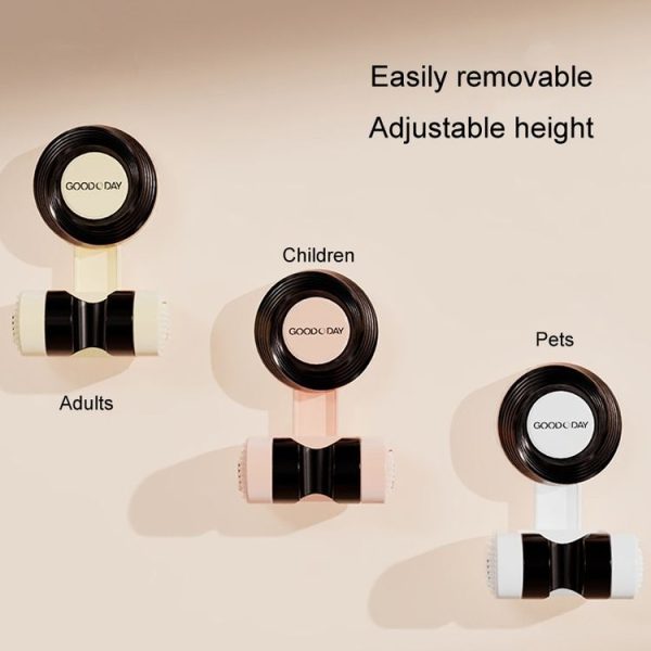Suction Cup Shower Bracket Bathroom Swivel Adsorption Adjustable Shower Sprayer Holder (Cream) - Image 5