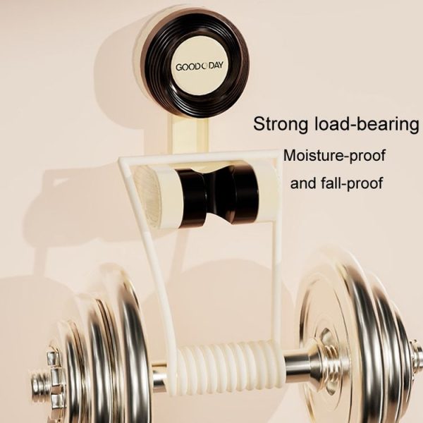 Suction Cup Shower Bracket Bathroom Swivel Adsorption Adjustable Shower Sprayer Holder (Cream) - Image 8