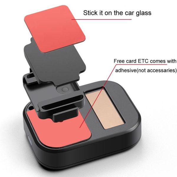 Car Removable Cardless ETC Slide Bracket Automotive Anti-Drop Holder (Black) - Image 3