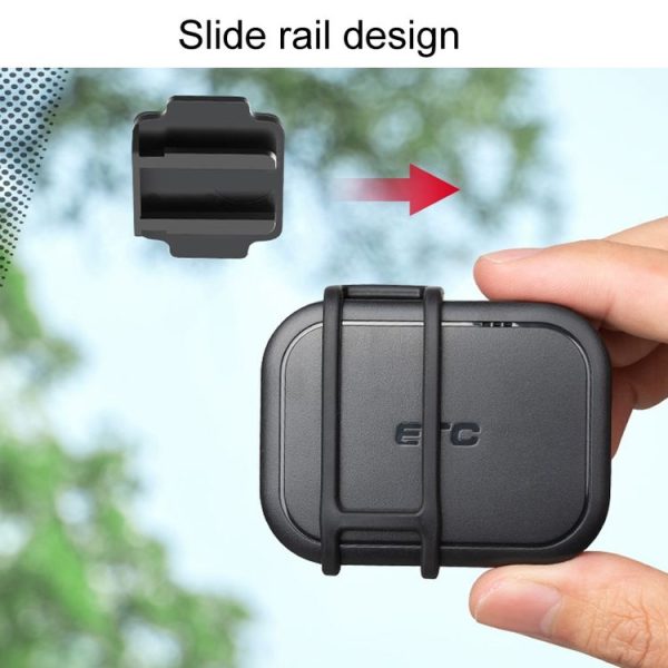 Car Removable Cardless ETC Slide Bracket Automotive Anti-Drop Holder (Black) - Image 5
