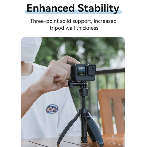 TELESIN Mini Selfie Stick Quick Release Tripod 15-40cm Adjustable Bracket For Sports Camera - Image 7