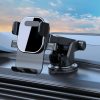 Car Suction Cup Dashboard Automatic Lock Mobile Phone Holder, Style: Glossy Telescopic Base