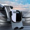 Car Suction Cup Dashboard Automatic Lock Mobile Phone Holder, Style: Glossy Telescopic Base - Image 5
