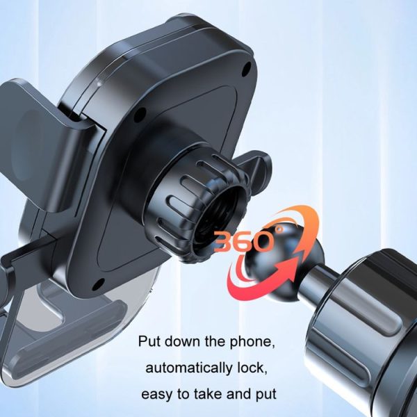Car Suction Cup Dashboard Automatic Lock Mobile Phone Holder, Style: Glossy Telescopic Base - Image 8