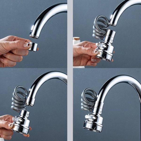 3 Gear Water Outlet Pull-out Anti-splash Kitchen Faucet Cold and Hot Household Swivel Washbasin Sink Faucet - Image 11