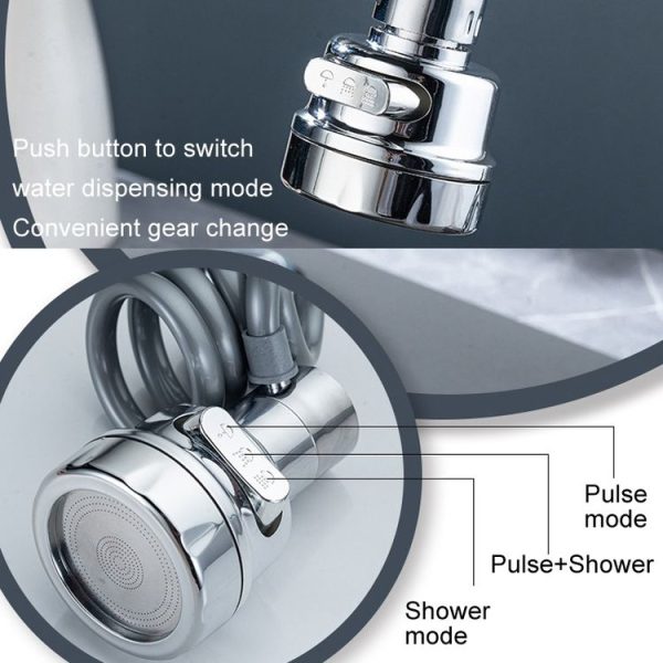 3 Gear Water Outlet Pull-out Anti-splash Kitchen Faucet Cold and Hot Household Swivel Washbasin Sink Faucet - Image 7
