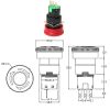 LA16 16mm Mounting Hole Emergency Stop Switch Mushroom Type Self-Locking Pushbutton Switches - Image 3