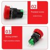 LA16 16mm Mounting Hole Emergency Stop Switch Mushroom Type Self-Locking Pushbutton Switches - Image 6
