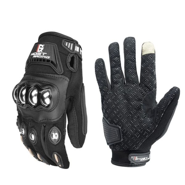 GHOST RACING Motorcycle Riding Anti-fall Breathable Gloves, Size: XXL (Black)