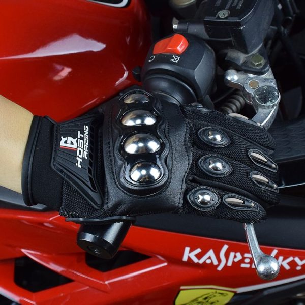 GHOST RACING Motorcycle Riding Anti-fall Breathable Gloves, Size: XXL (Black) - Image 7