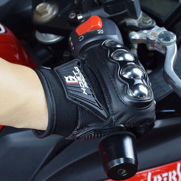 GHOST RACING Motorcycle Riding Anti-fall Breathable Gloves, Size: XXL (Black) - Image 8
