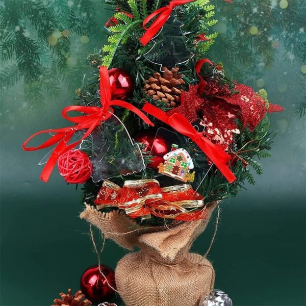 10pcs Clear Acrylic Christmas Decoration Hangers DIY Blank Xmas Tree Ornament With Rope, Style: Bell - Image 8