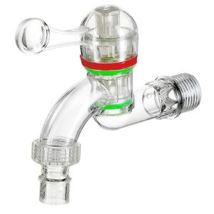 2pcs 4-points 20mm Plastic Transparent Faucet Household Anti-freezing Water Catch Hose