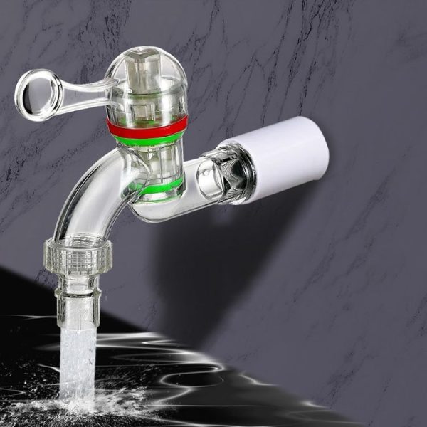2pcs 4-points 20mm Plastic Transparent Faucet Household Anti-freezing Water Catch Hose - Image 2