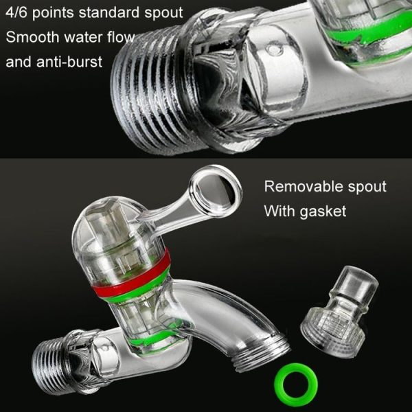2pcs 4-points 20mm Plastic Transparent Faucet Household Anti-freezing Water Catch Hose - Image 6