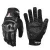 GHOST RACING Motorcycle Riding Anti-fall Breathable Rubber Shell Touch Screen Gloves, Size: M (Black)