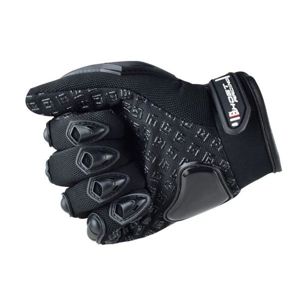 GHOST RACING Motorcycle Riding Anti-fall Breathable Rubber Shell Touch Screen Gloves, Size: M (Black) - Image 3