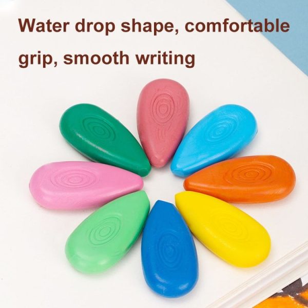 Deli 72074 Water-drop Shape Crayon Oil Pastel Non-dirty Children Graffiti Pen, Color: 12-colors - Image 3